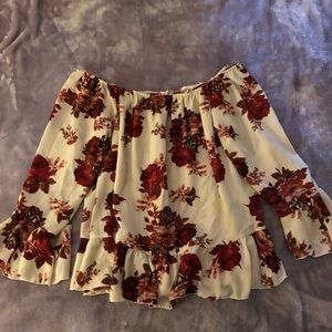 Floral off the shoulder top